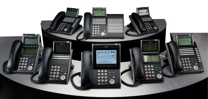 Digital and IP PBX telephone handsets